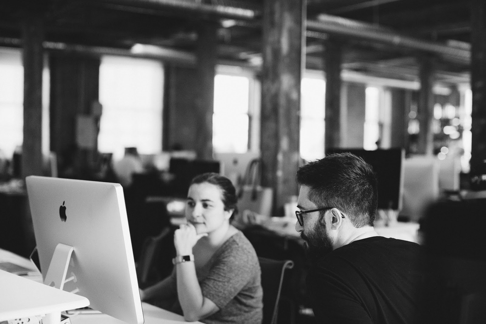 Collaboration between a designer and a developer (Fabricio Teixeira and Vanessa Sant’Anna at the Work & Co office in Brooklyn, New York).