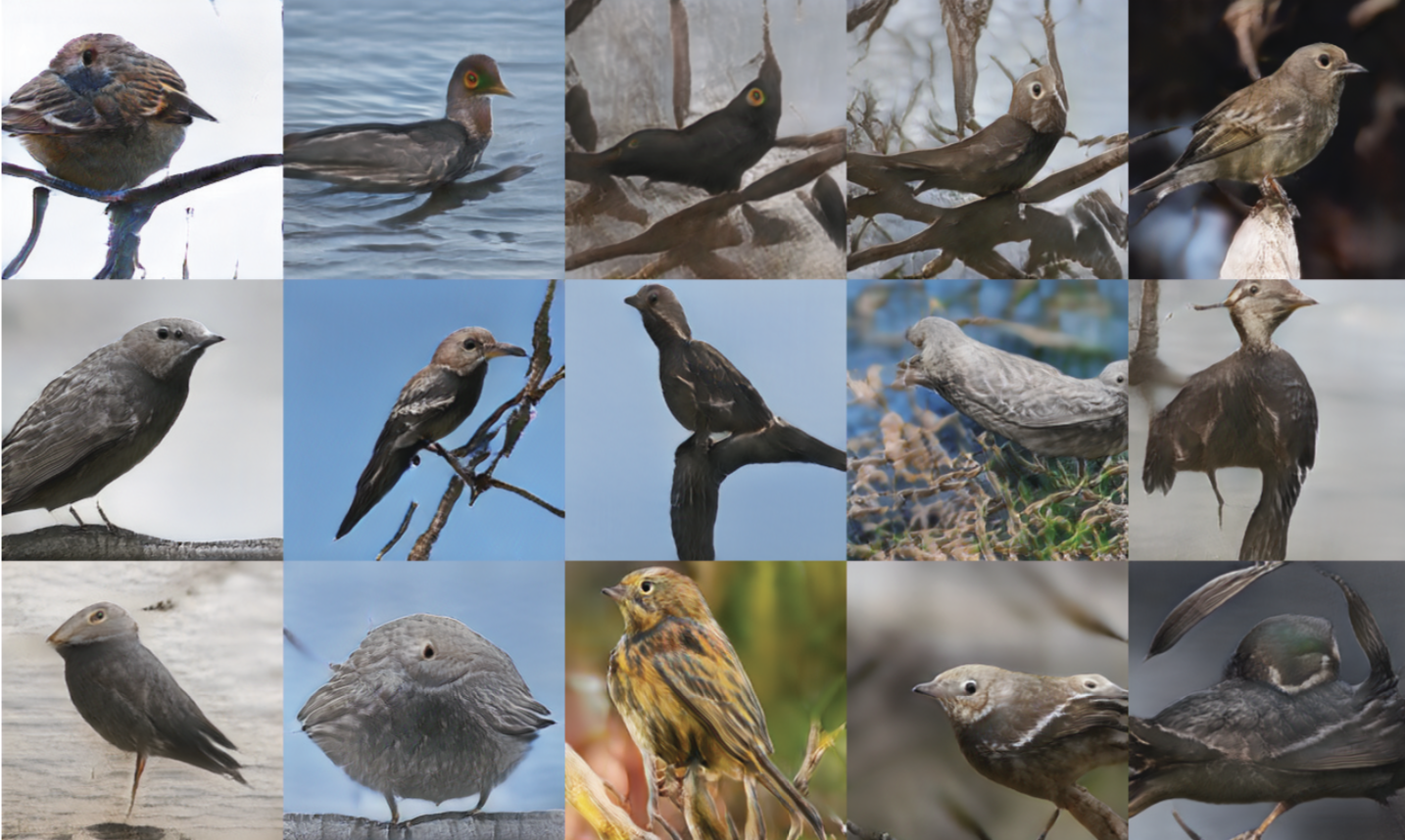 A Dream & Nightmare-Like Representation of birds created for BirdGAN in Google's ArtML Project 3.