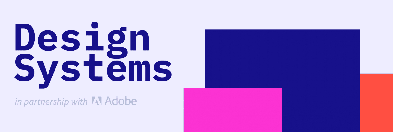 Promotional banner for a report on design systems
